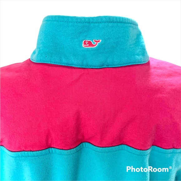 Vineyard Vines Shep 1/4 Zip Mock Neck Pullover Color Block with Logo Size M - Picture 5 of 13